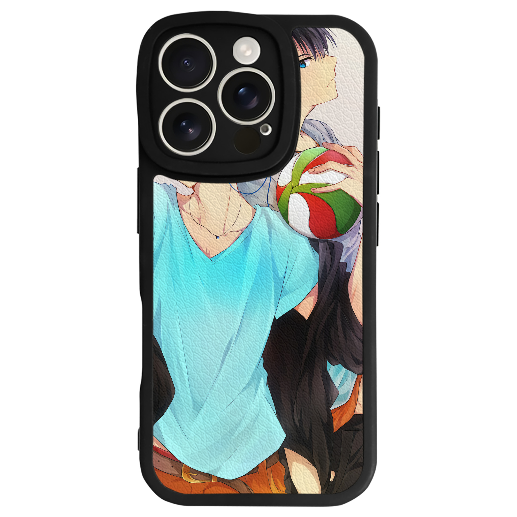 （画像用） ハイキュー!! Haikyu!! 【iPhone 16シリーズ対応】シリコンスマホケース（レザー調） 材質：シリコン